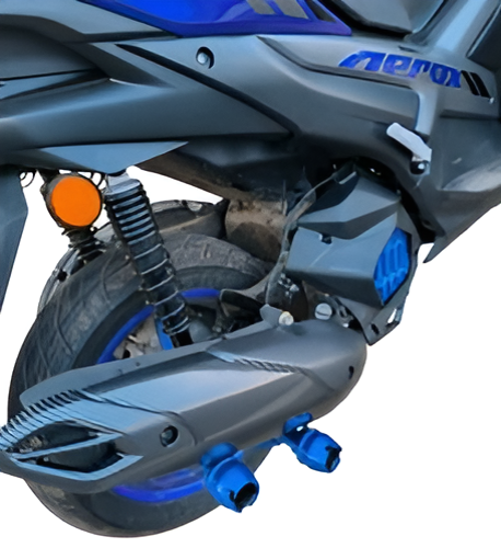 Moto Shopy YAMAHA AEROX EXHAUST SILENCER PLATE COVER CARBON FINISH - Moto Shopy