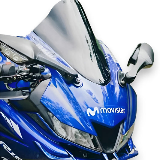Moto Shopy Double Bubble Visor for R15 V3 ( Windshield )